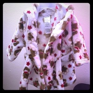 Monkey and star baby bath rob